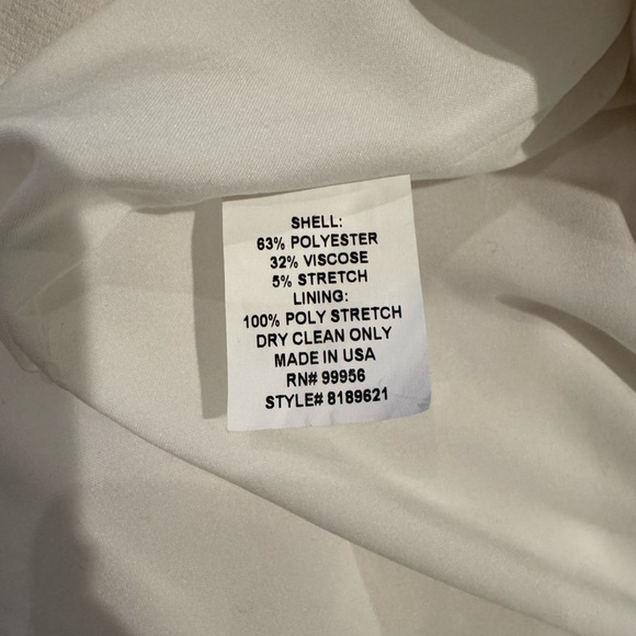 Shoshanna White Sheath Midi Dress Crew Neck fitted lined - Picture 9 of 9